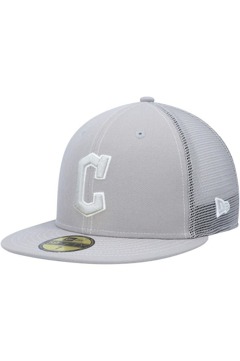 Men's New Era  Gray Cleveland Guardians 2023 On-Field Batting Practice 59FIFTY Fitted Hat, Main, color, Gray
