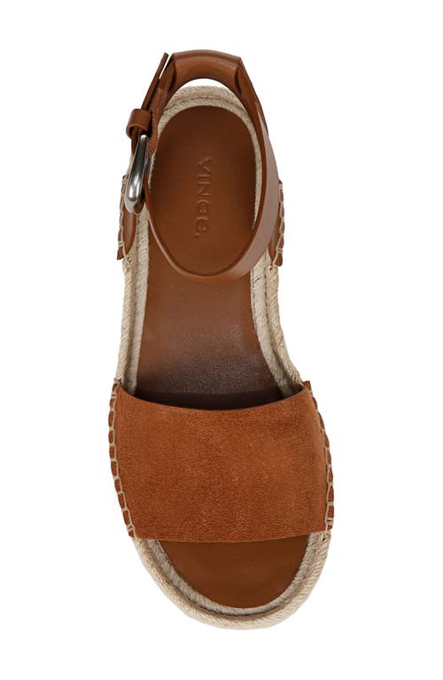VINCE VINCE BELISA ANKLE STRAP ESPADRILLE PLATFORM WEDGE SANDAL 