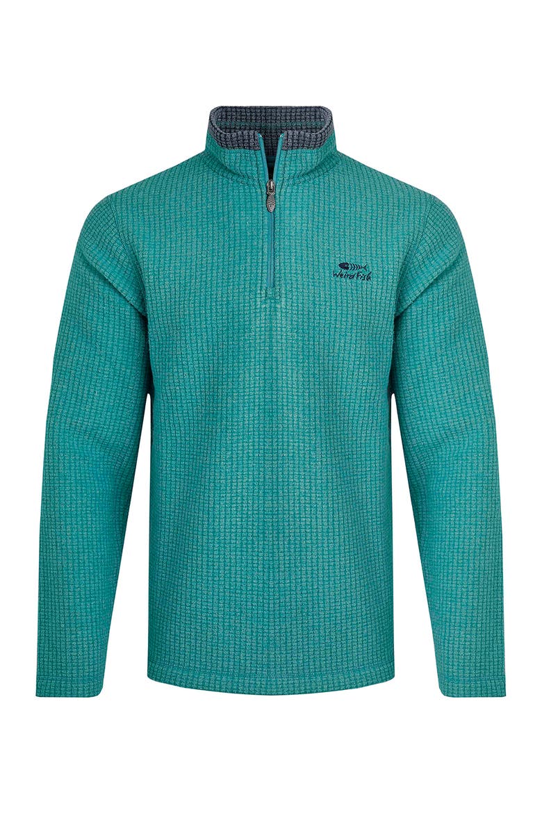 Newark 1/4 Zip Grid Fleece, Alternate, color, Viridis