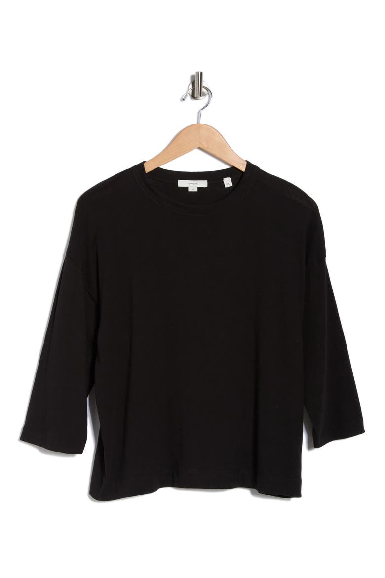 Boxy Bracelet Sleeve Top, Alternate, color, BLACK