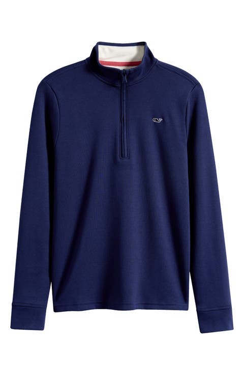 Kids' Pima Cotton Quarter Zip Pullover (Nordstrom Exclusive)