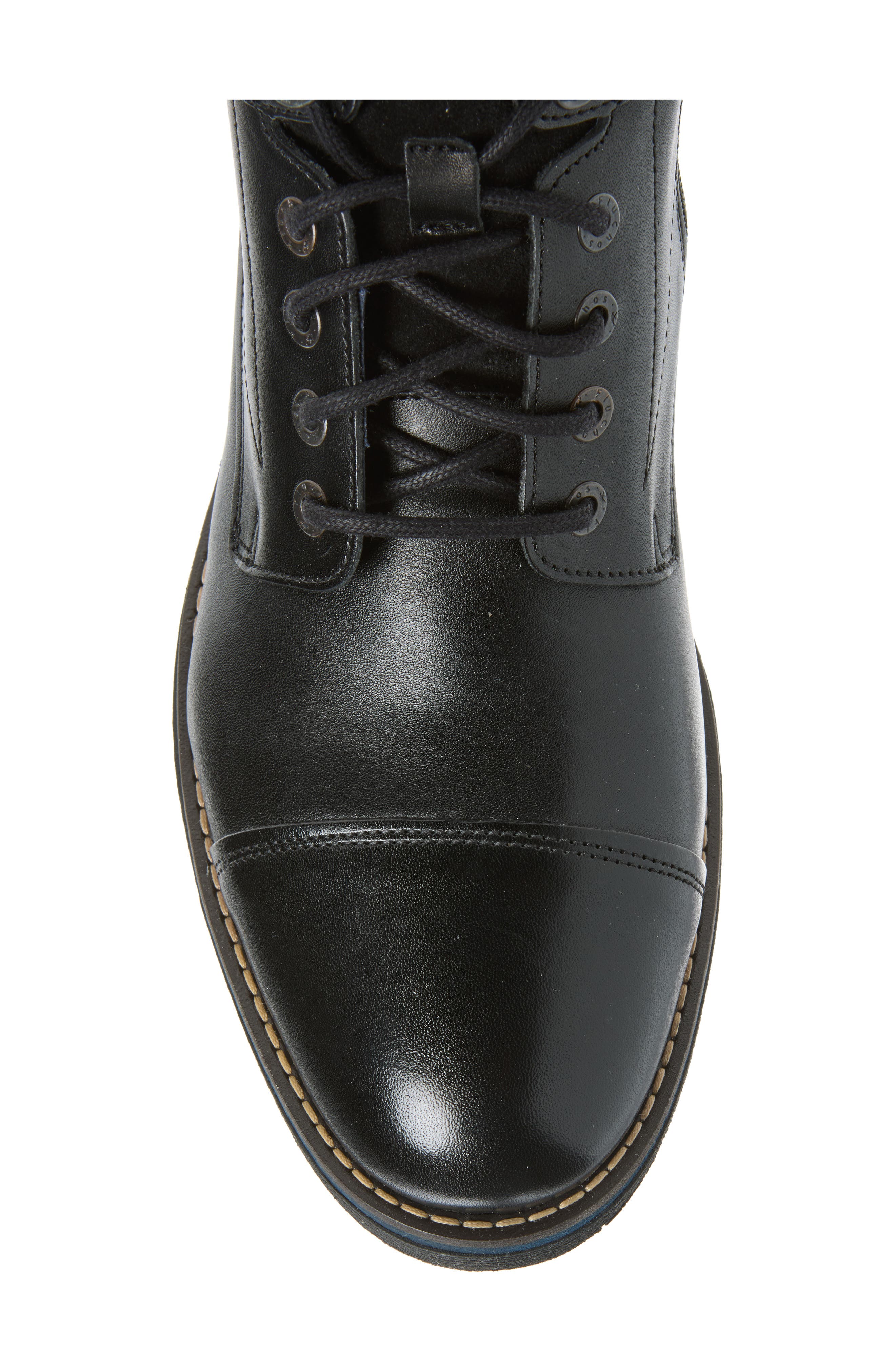 Terry Leather Boot, Alternate, color, BLACK