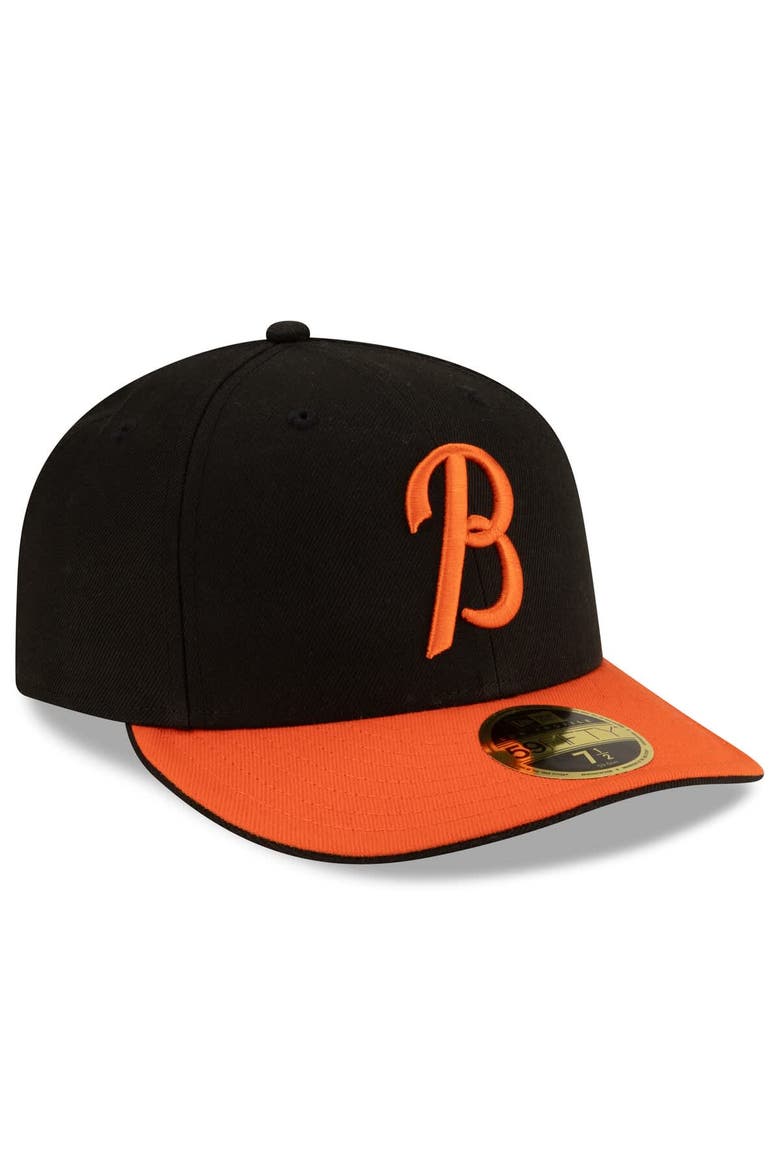 Men's New Era  Black/Orange Baltimore Orioles Authentic Collection Low Profile 59FIFTY Fitted Hat, Alternate, color, Black