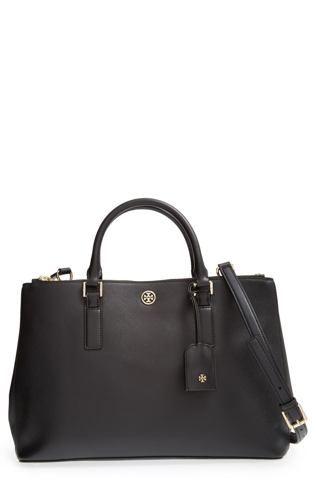 Tory Burch 'Robinson' Double Zip Tote, Main, color, 