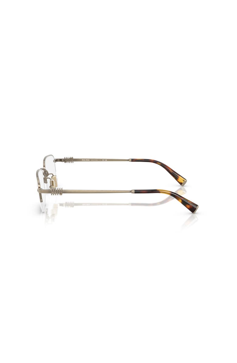 Miu Miu 51mm Rectangle optical glasses, Alternate, color, Gold