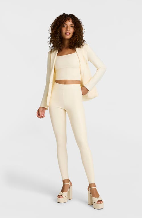 Commando Control Top Faux Leather Leggings In Ivory