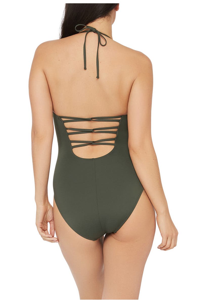 La Blanca Halter One-Piece Swimsuit, Alternate, color, 