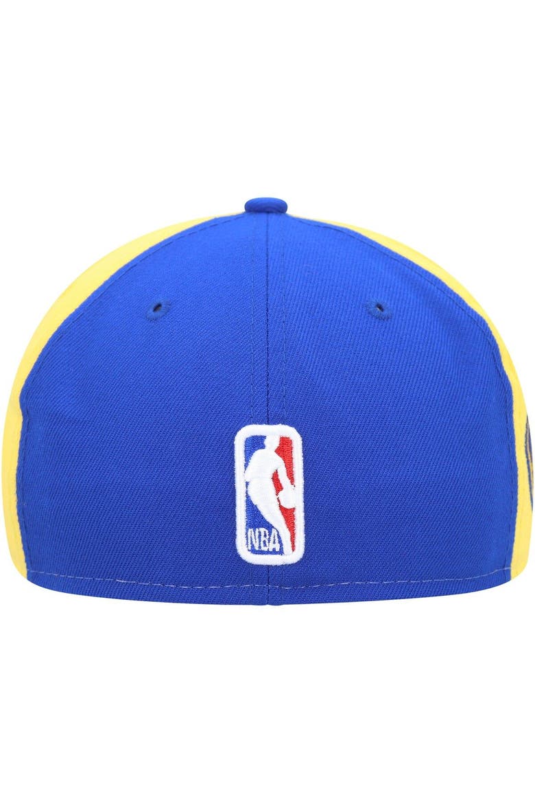 Men's New Era  White/Royal Golden State Warriors Back Half 9FIFTY Fitted Hat, Alternate, color, White