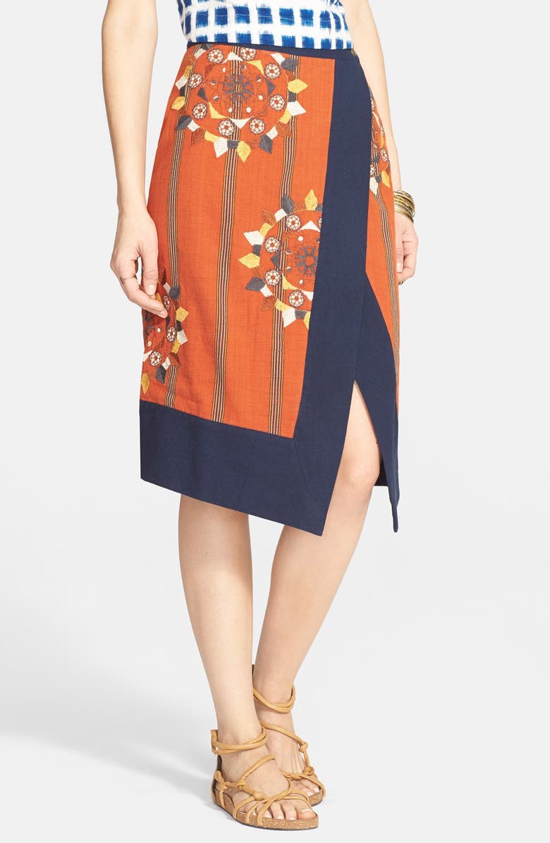 Free People 'Song Bird' Asymmetrical Wrap Skirt, Main, color, 