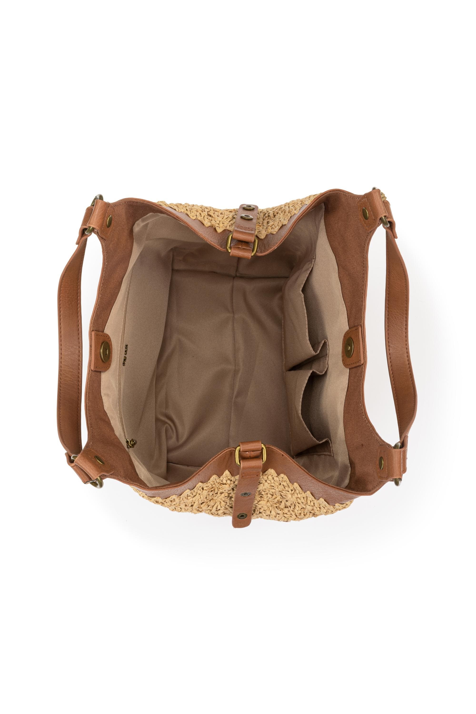 The Sak Roma Expandable Shopper, Alternate, color, Natural Primrose Straw