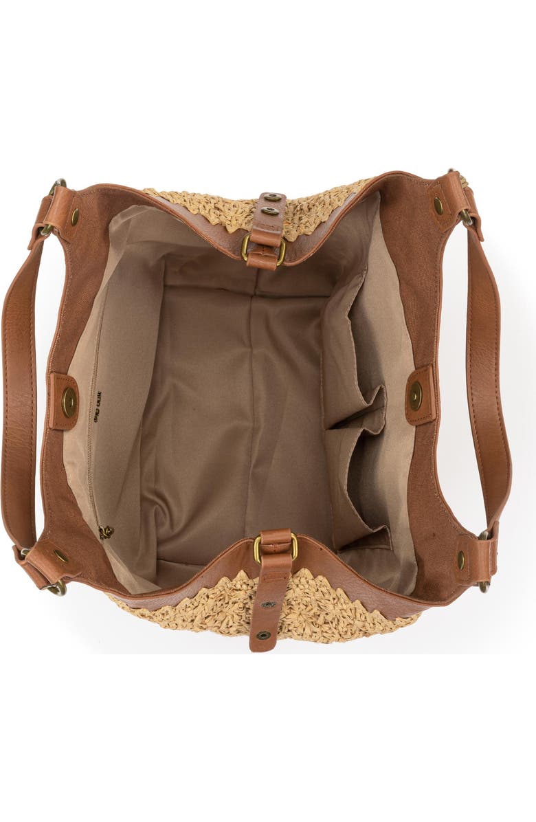 The Sak Roma Expandable Shopper, Alternate, color, Natural Primrose Straw