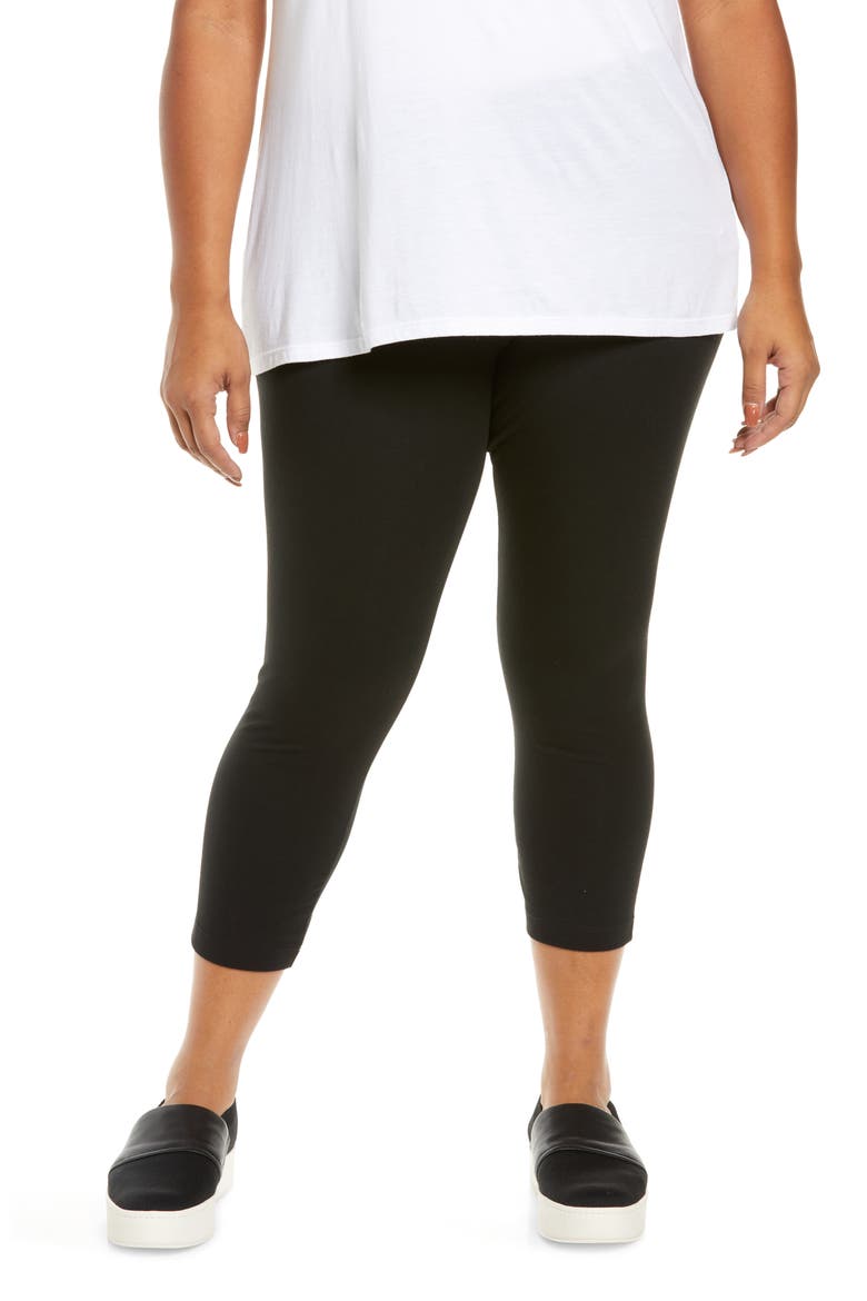 'Lyssentials Crop Leggings, Main, color, BLACK