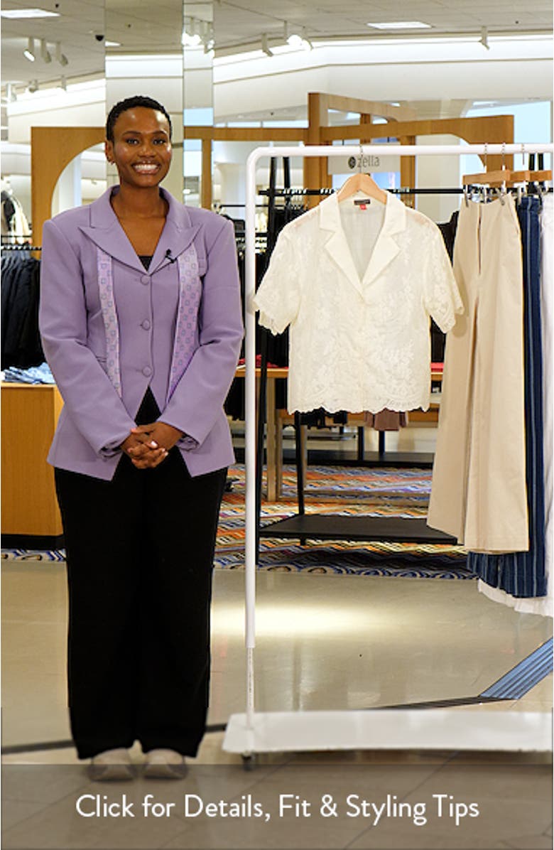 Sheer Floral Camp Shirt, sales video thumbnail