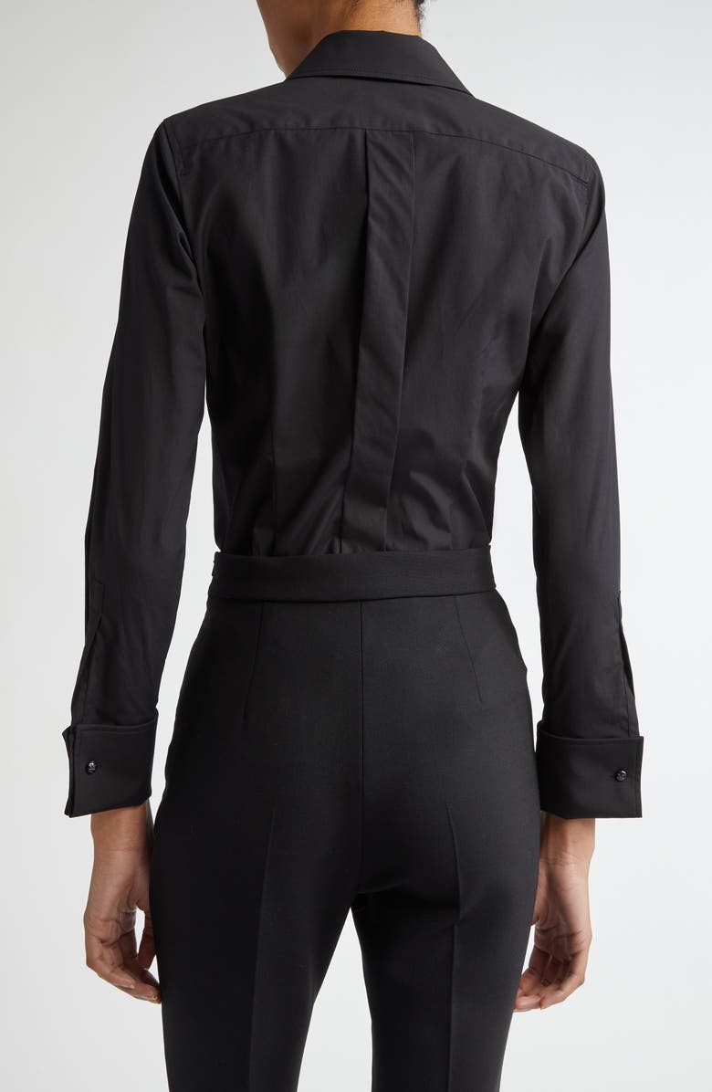 Max Mara Knut Stretch Cotton Button-Up Shirt, Alternate, color,