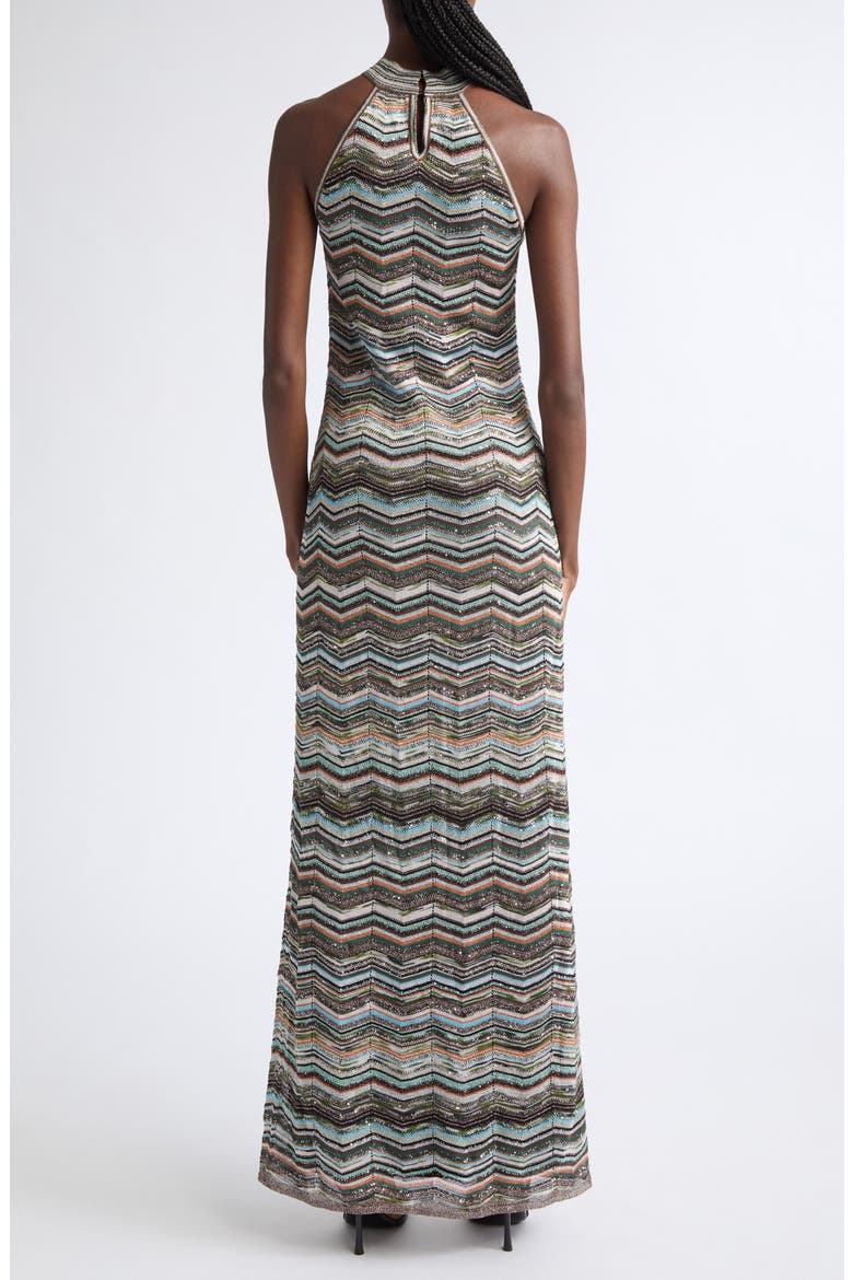 Sequin Metallic Jacquard Maxi Sweater Dress, Alternate, color, SMSPO