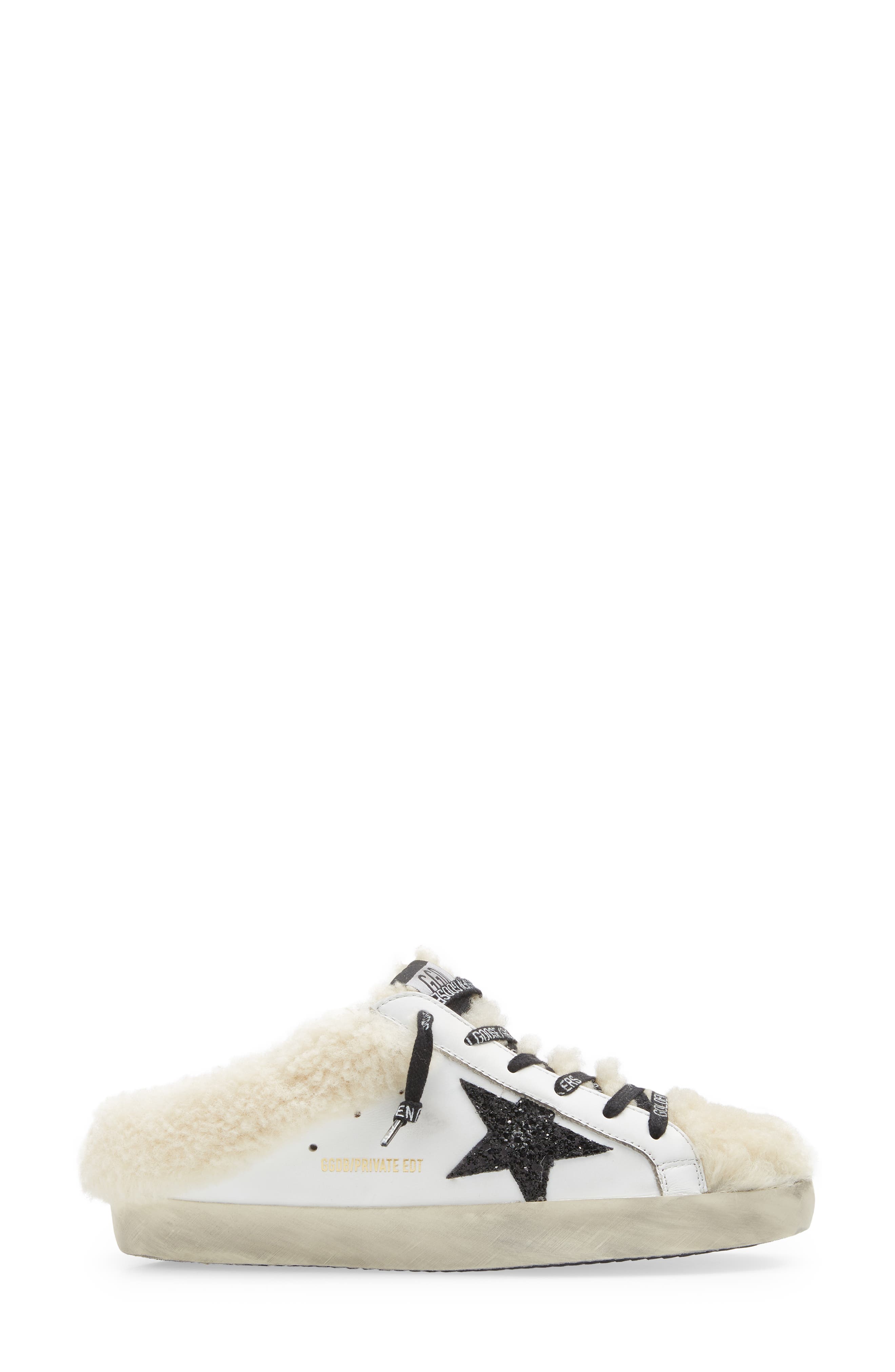 Golden Goose Genuine Shearling Trim Mule, Alternate, color, 