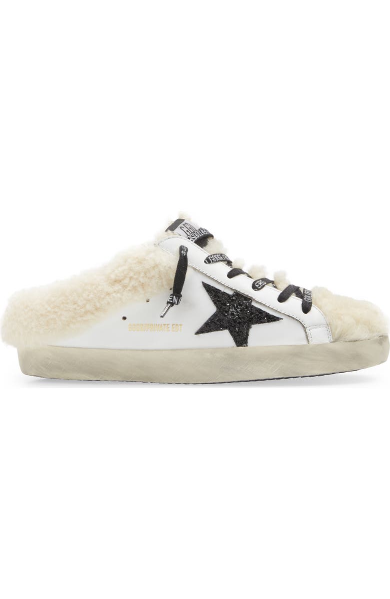 Golden Goose Genuine Shearling Trim Mule, Alternate, color,