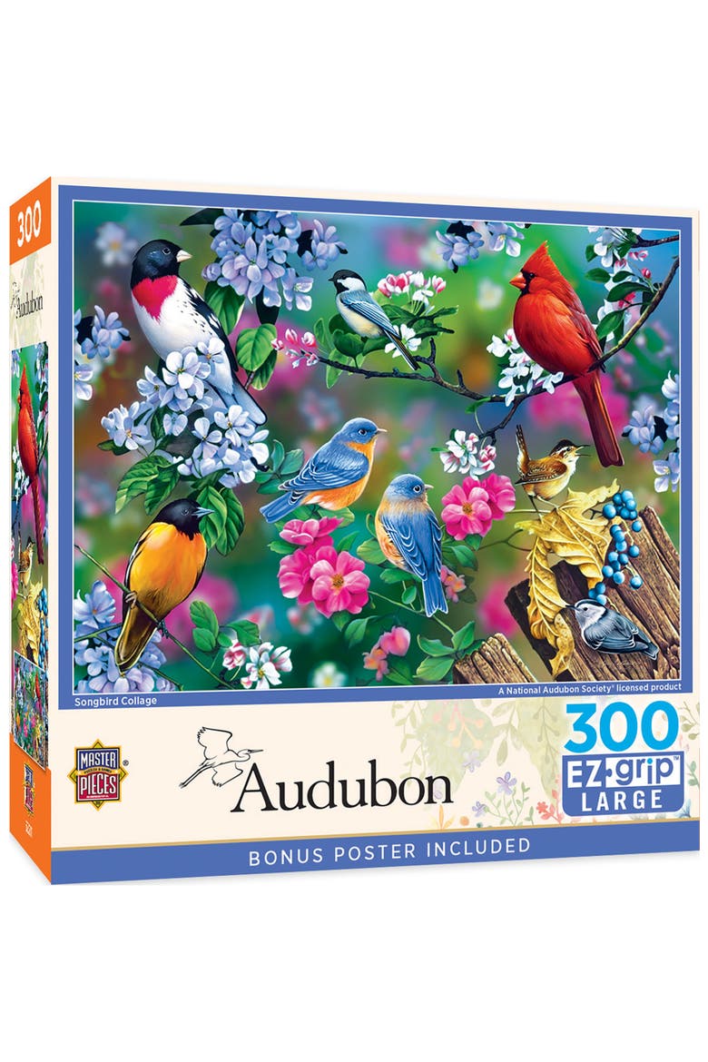 Songbird Collage 300 Piece Jigsaw Puzzle, Main, color, Multicolor