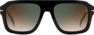 David Beckham Eyewear 54mm Gradient Rectangular Sunglasses