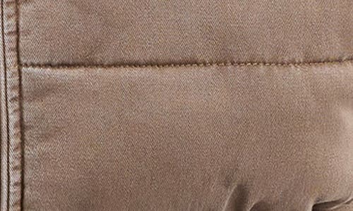 Lucky Brand Cotton Hooded Puffer Bomber Jacket In Brown