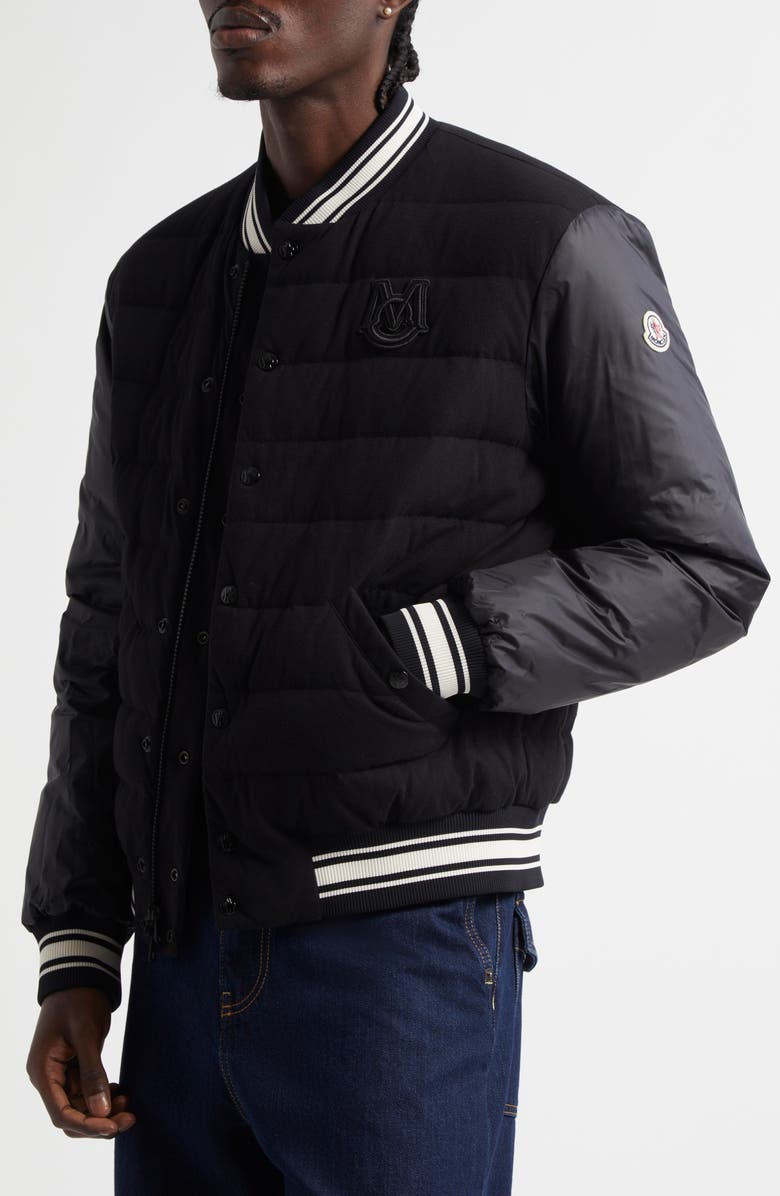 Moncler Bouchet Down Baseball Jacket, Alternate, color, 
