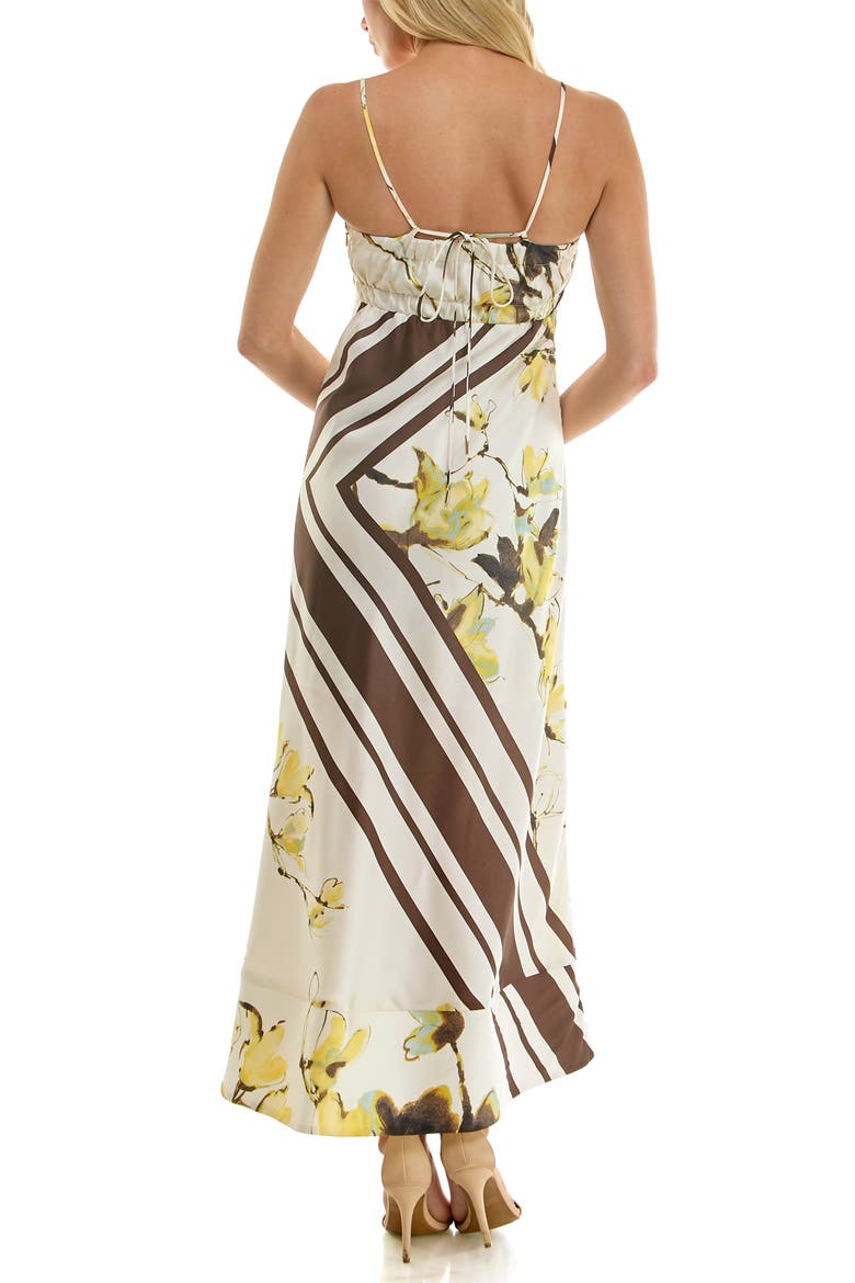 Print Sleeveless Maxi Dress, Alternate, color, IVORY/ BROWN