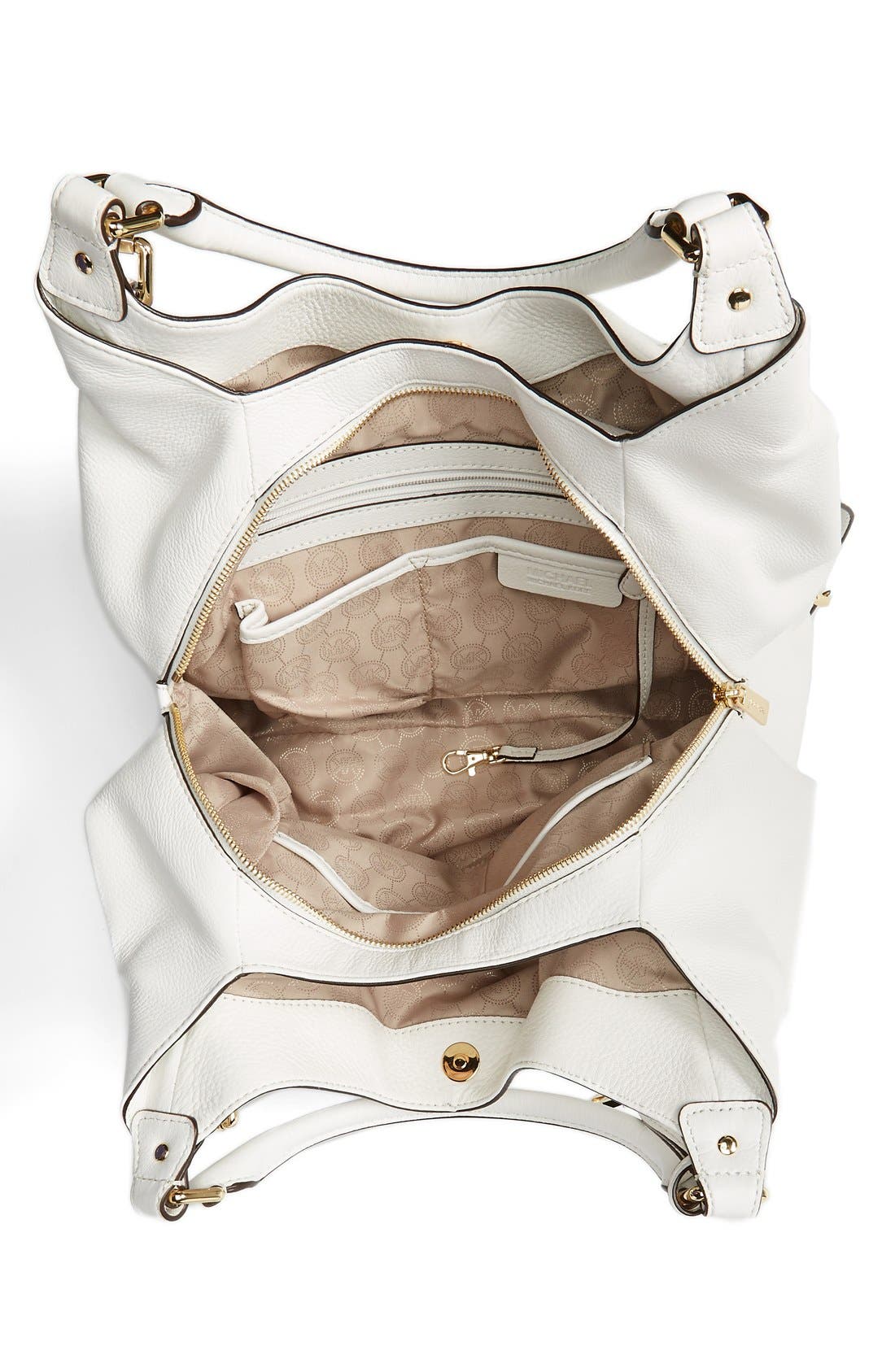 'Bedford - Large' Shoulder Hobo, Alternate, color, OPTIC WHITE