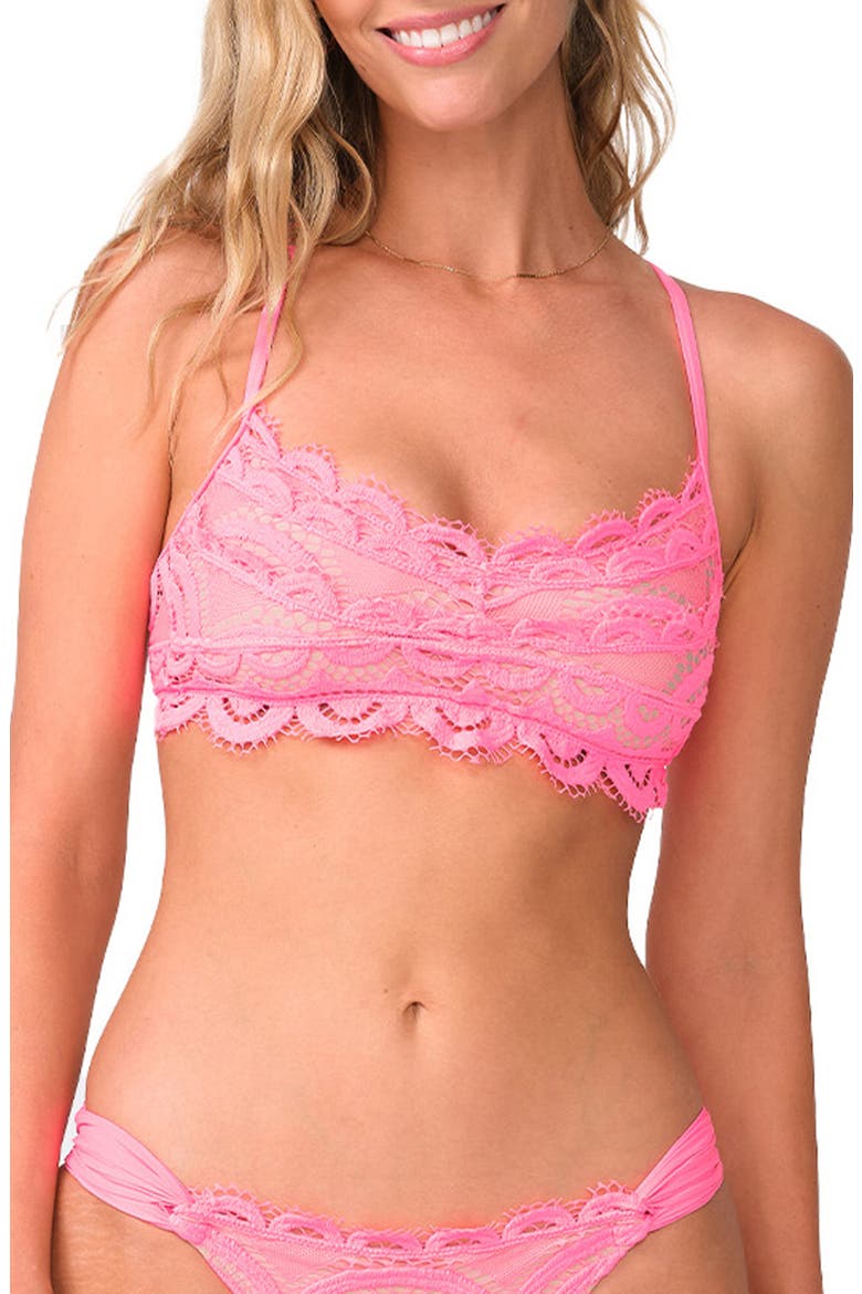 Lace Bikini Top, Main, color, TULIP