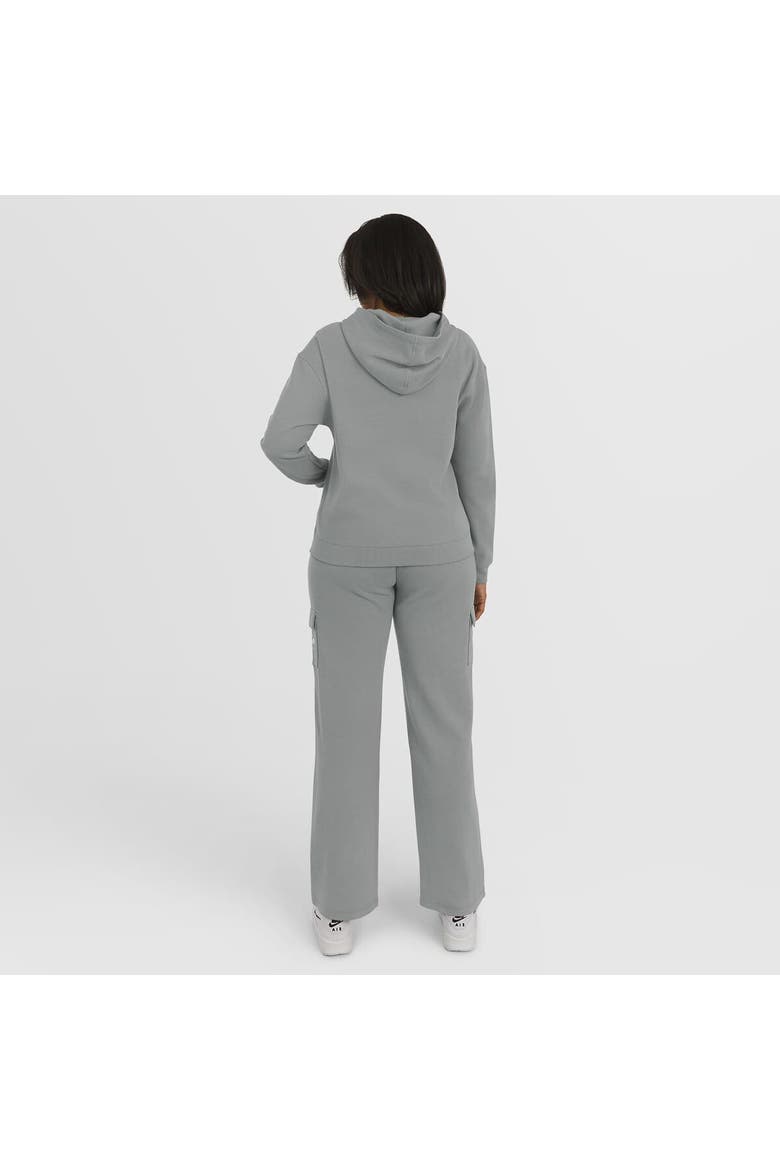 Women's WEAR by Erin Andrews Gray New Orleans Saints Waffle-Knit Long Sleeve Hooded Shirt & Pants Lounge Set, Alternate, color, Gray