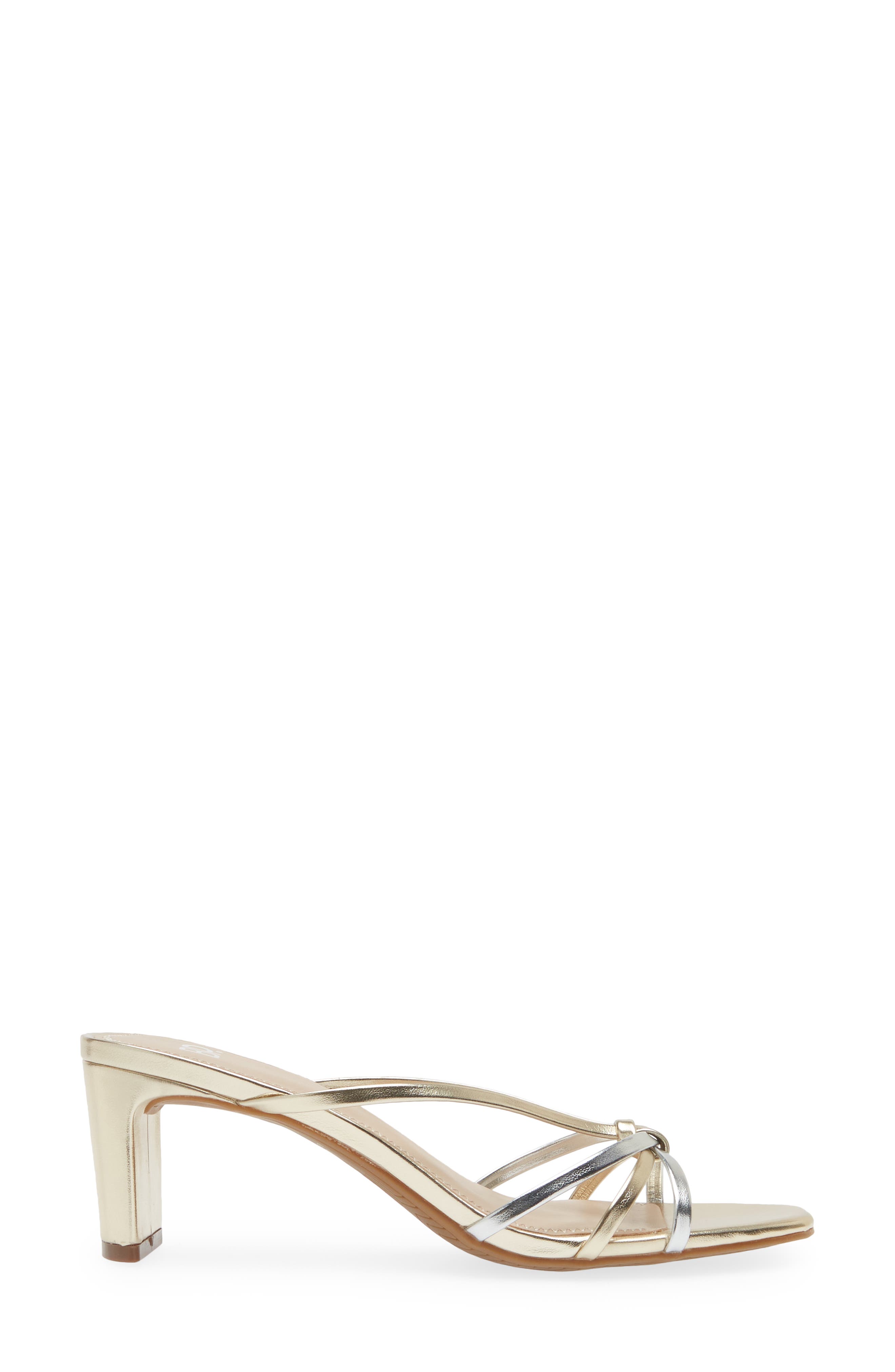 Karsyn Strappy Slide Sandal, Alternate, color, SILVER GOLD MULTI