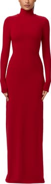 Naked Wardrobe Butter Turtleneck Long Sleeve Maxi Dress