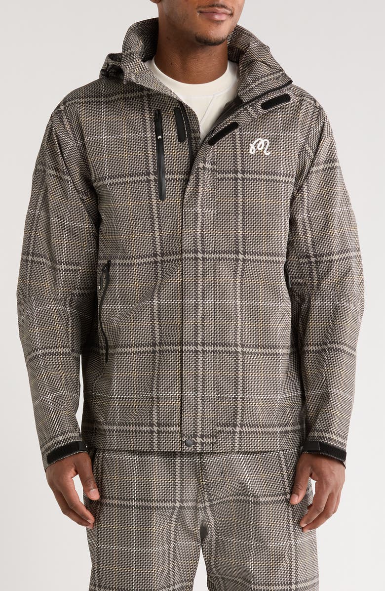 Malbon Golf Jackson Plaid Rain Jacket, Main, color, Multi