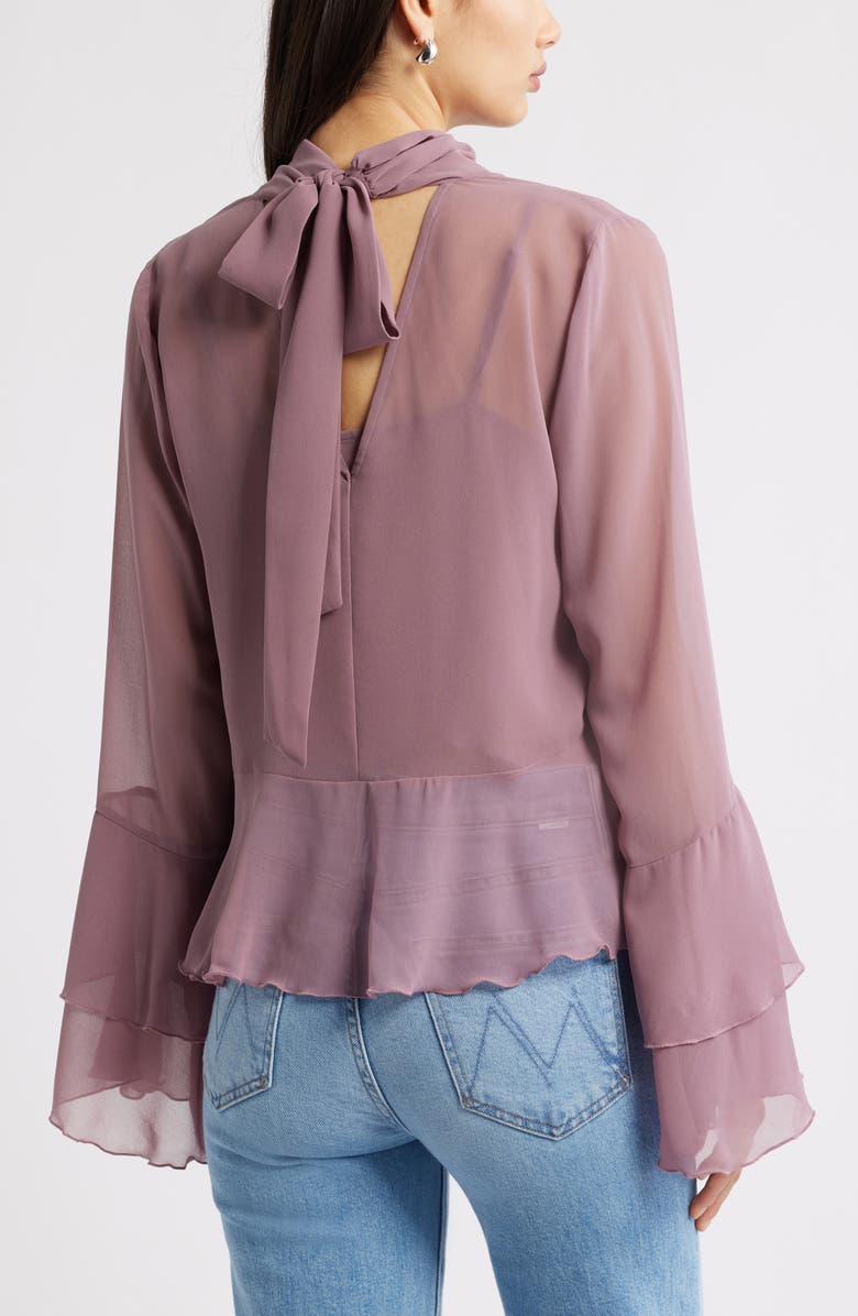 Open Edit High Neck Chiffon Top, Alternate, color, Purple Wistful
