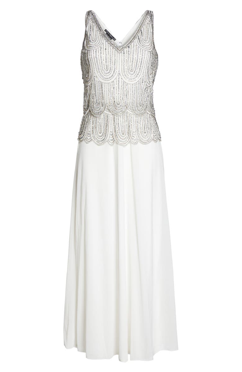 Pisarro Nights Beaded Mock Two-Piece A-Line Gown, Alternate, color,