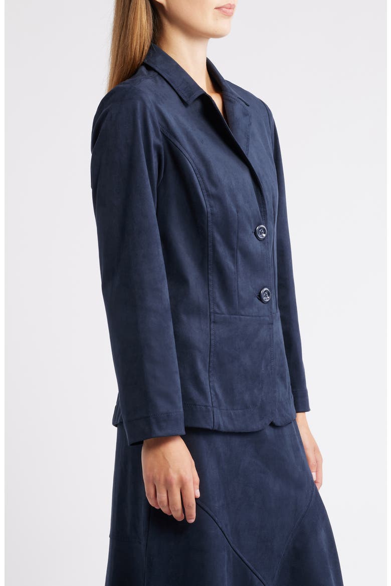 Faux Suede Blazer, Alternate, color, MIDNIGHT