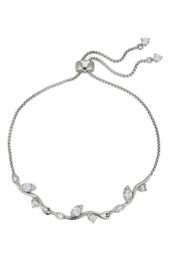Nadri Whimsy Cubic Zirconia Bolo Bracelet In Silver