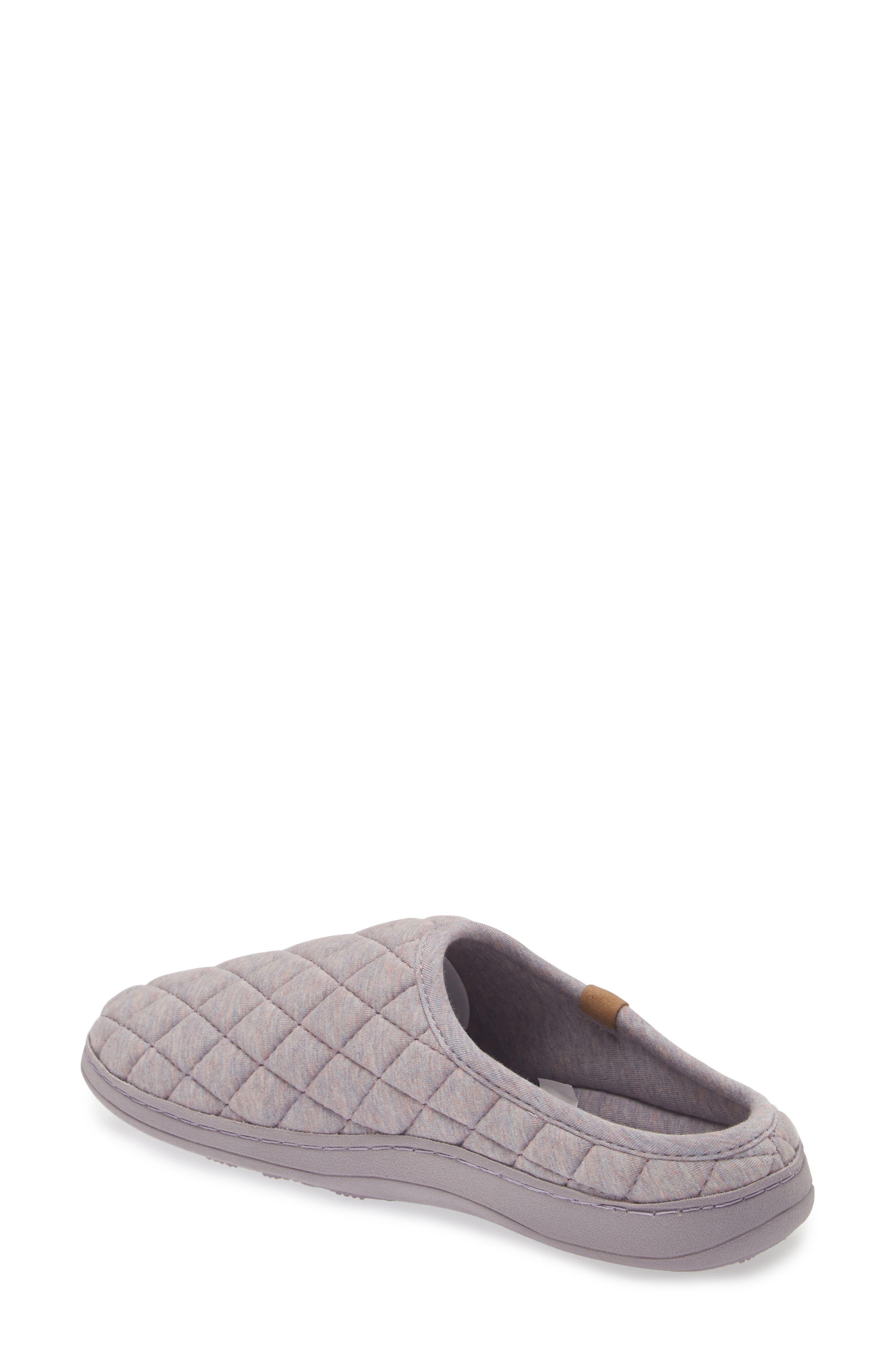 Acorn Lupine Quilted Hoodback Slipper, Alternate, color, Purple
