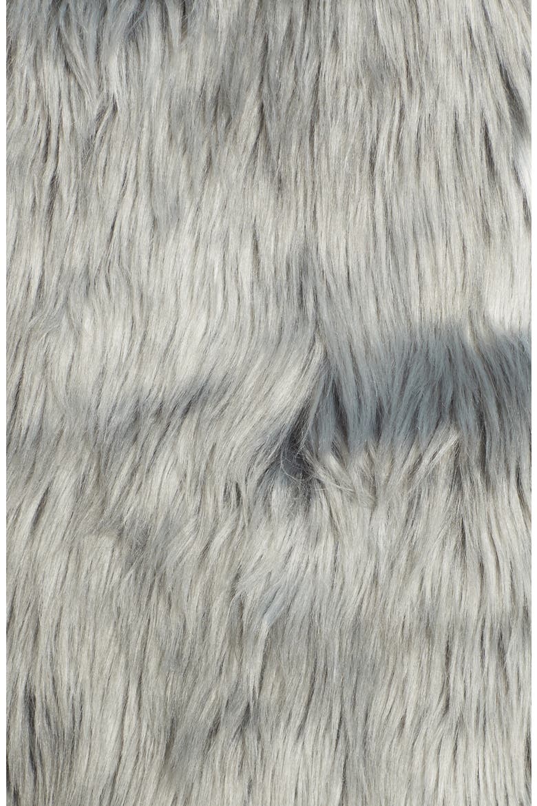 Faux Fur Vest, Alternate, color, DENIM