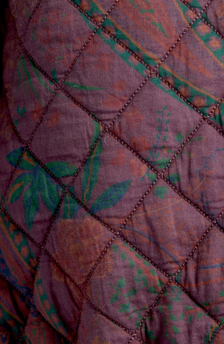 Treasure & Bond Paisley Quilted Jacket, Alternate, color, Burgundy Paisley