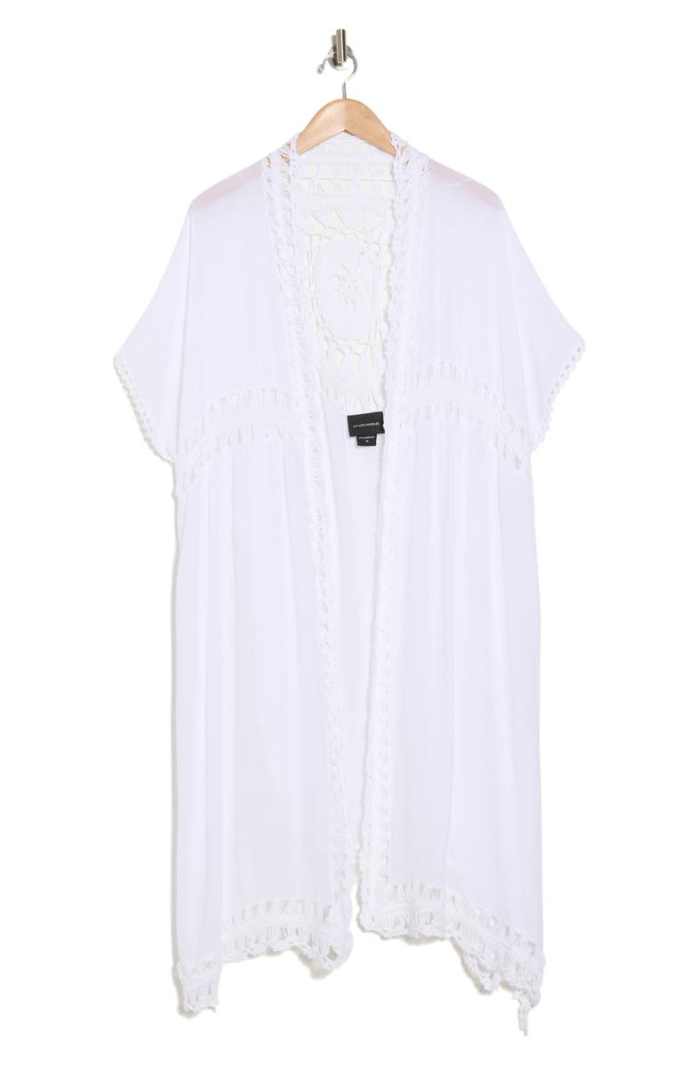 Forgotten Grace Open Work Knit Duster, Alternate, color, White