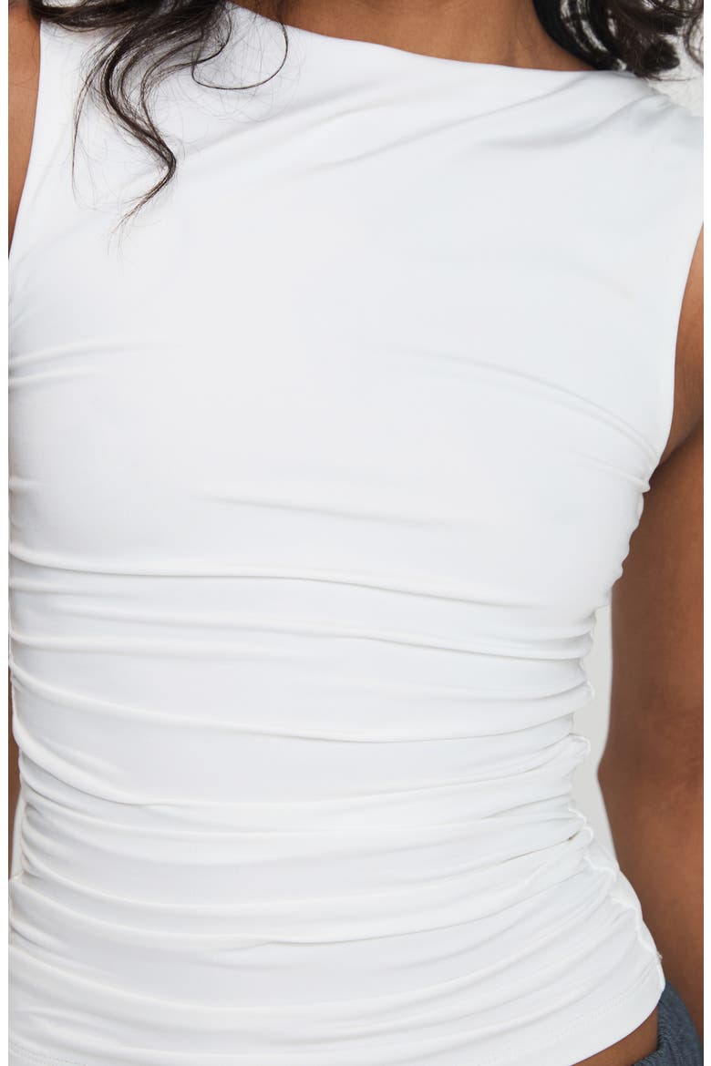 Solani Ruched Knit Top, Alternate, color, WHITE