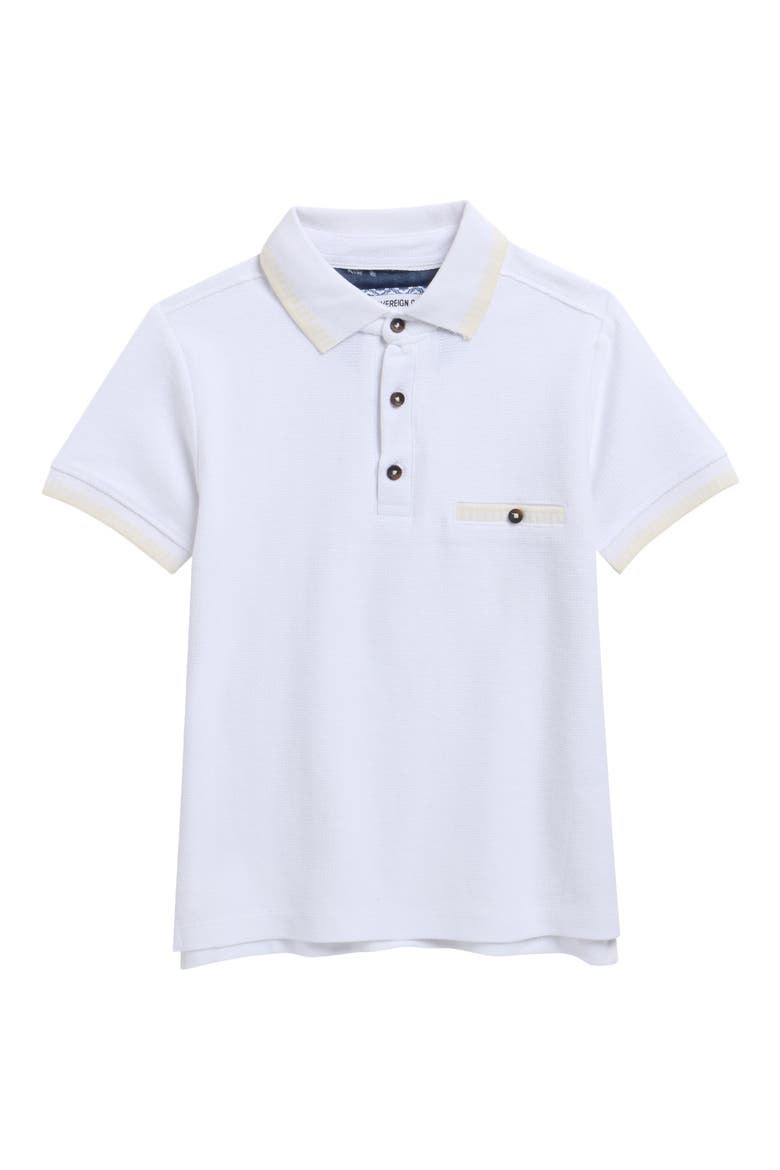 Kids' Otara Cotton Polo, Main, color, WHITE
