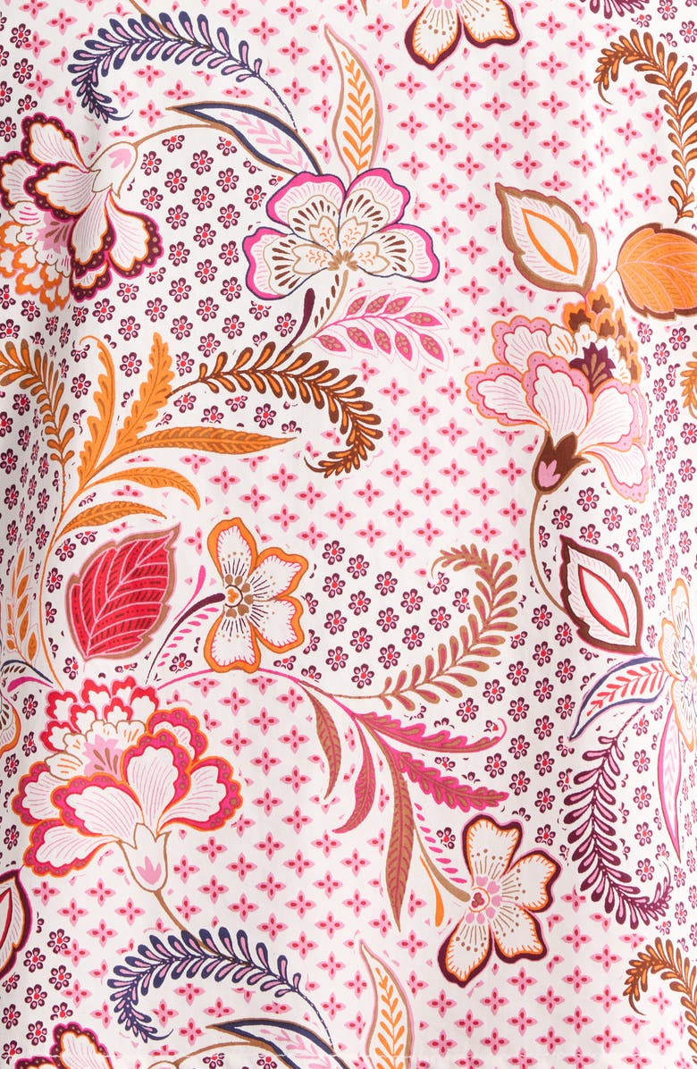 SUGARLIPS Hendry Floral Ruffle Hem Dress, Alternate, color, Cream-Mult