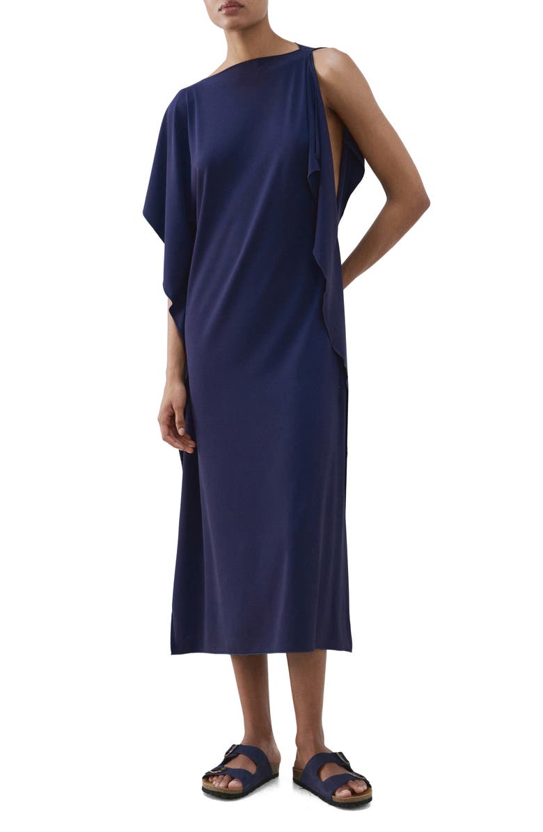 MANGO Ruffle Trim Caftan, Main, color,