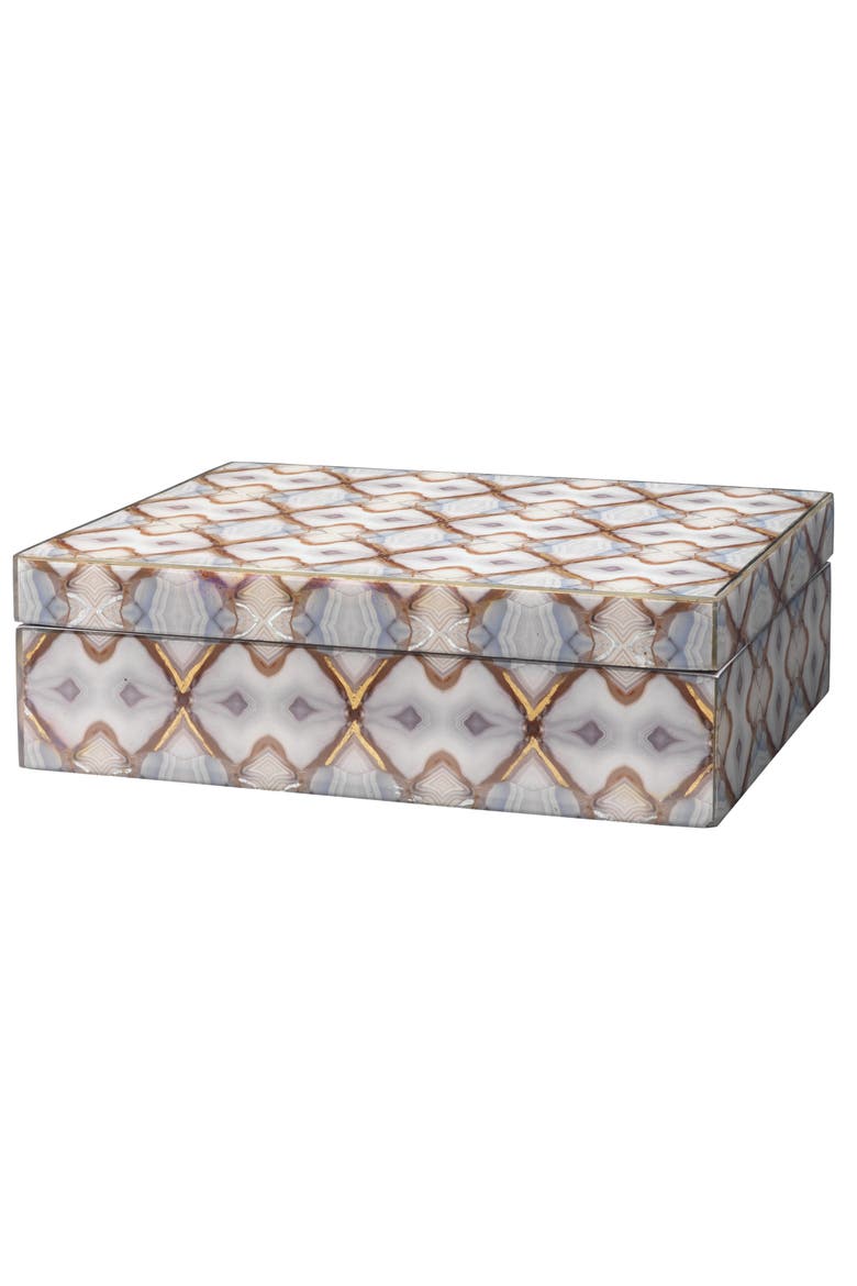 Kaleidoscope Decorative Box, Main, color, Blue