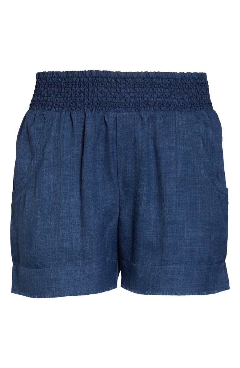 Wit & Wisdom Smock Waist Fray Hem Shorts, Alternate, color, 