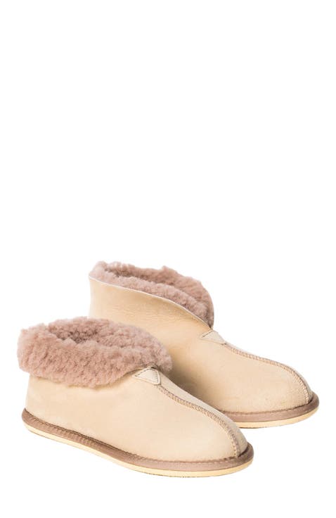 Ladies' Shearling Bootee Slippers