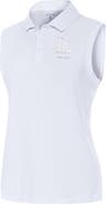 ANTIGUA Women's Antigua  White Los Angeles Dodgers Recap Sleeveless Polo