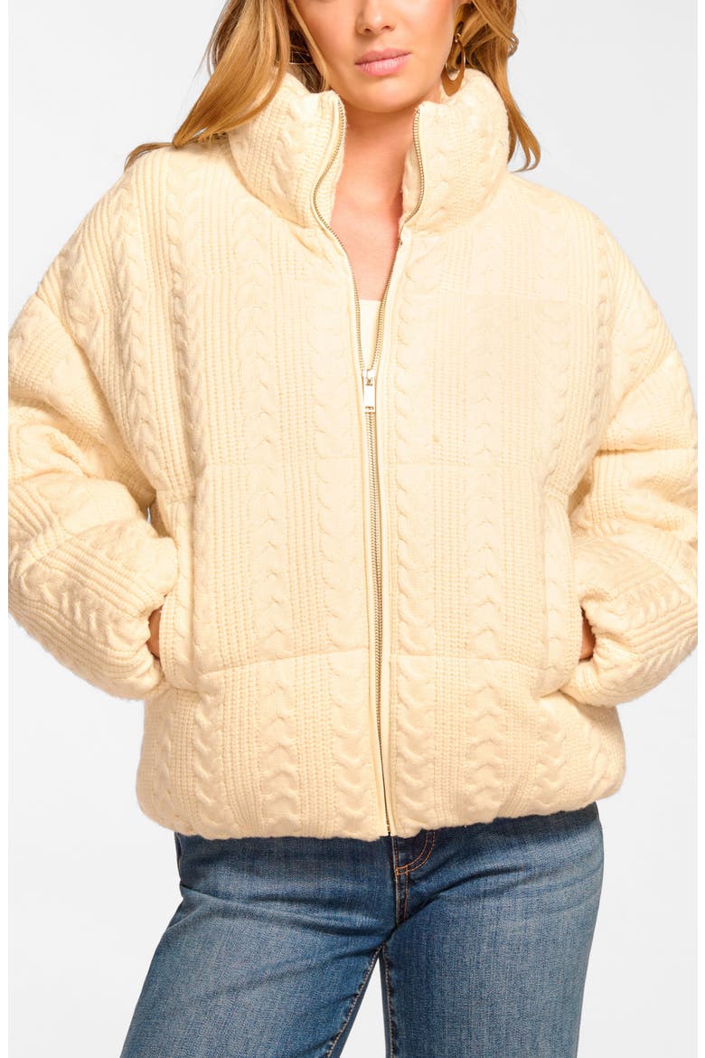 Eliana Knit Puffer Jacket, Main, color, WINTER WHITE
