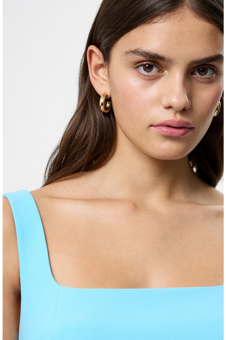 Azra Twill Sundress, Alternate, color, BLUE LAGOON